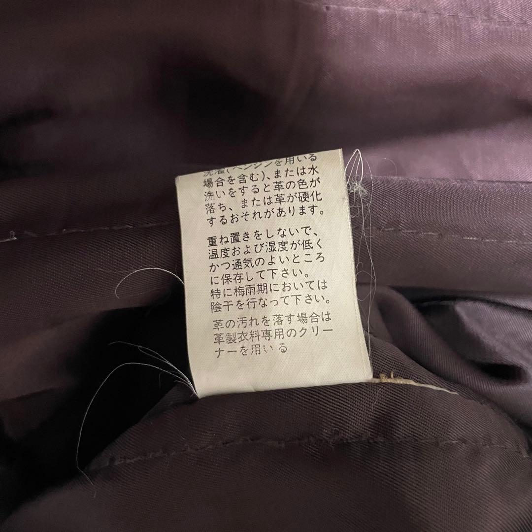 【vintage】牛革 本革 カウレザーシングルライダースジャケット ブラウンL