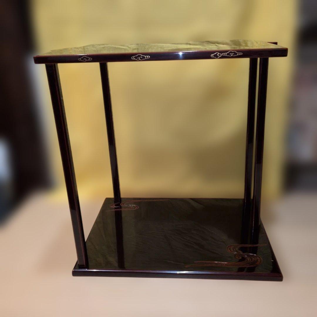 山雲棚 茶道具 木製 漆塗り 組立式 木箱入り 美品