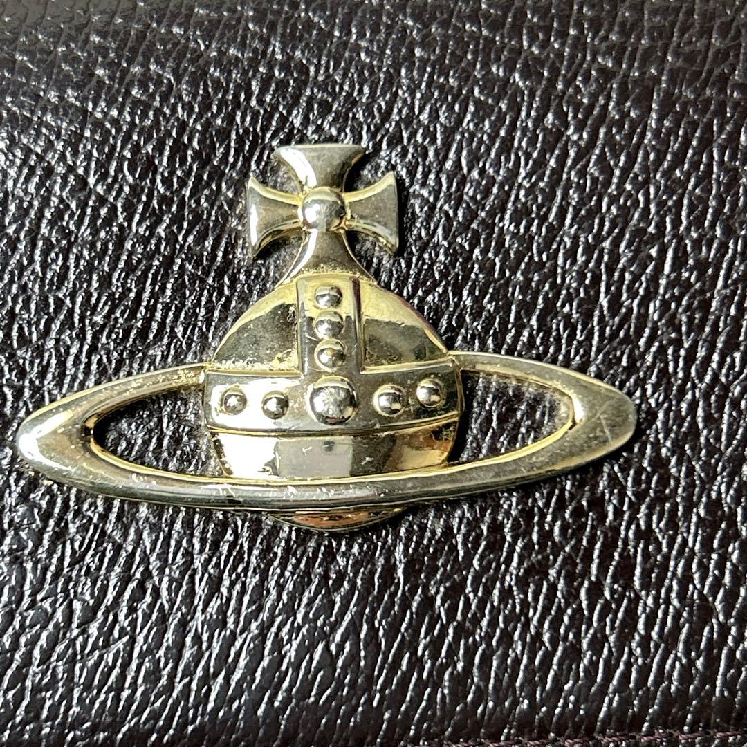 【美品】ヴィヴィアンウエストウッド　財布　3つ折財布　オーブ　ブラウン レザー