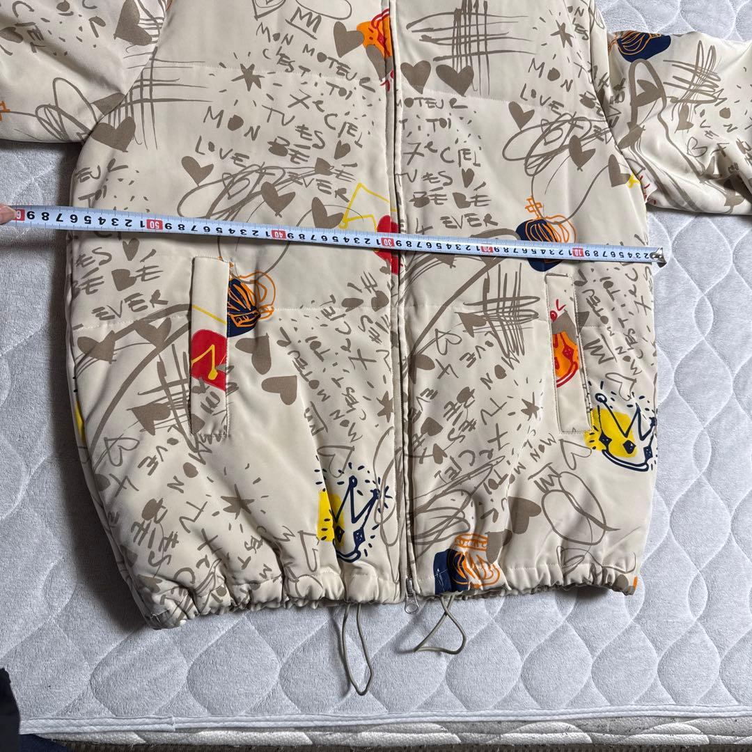 【極美品】最終SALE。カステルパジャック　総柄デザイン　ダウンジャケット