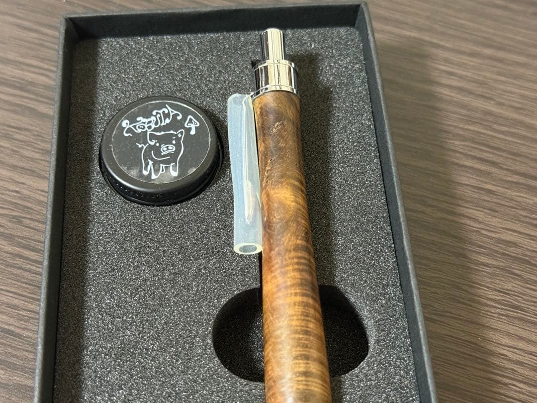 こぶた工房ボールペン　サイアミーズローズウッド（極上マイクロカーリー）