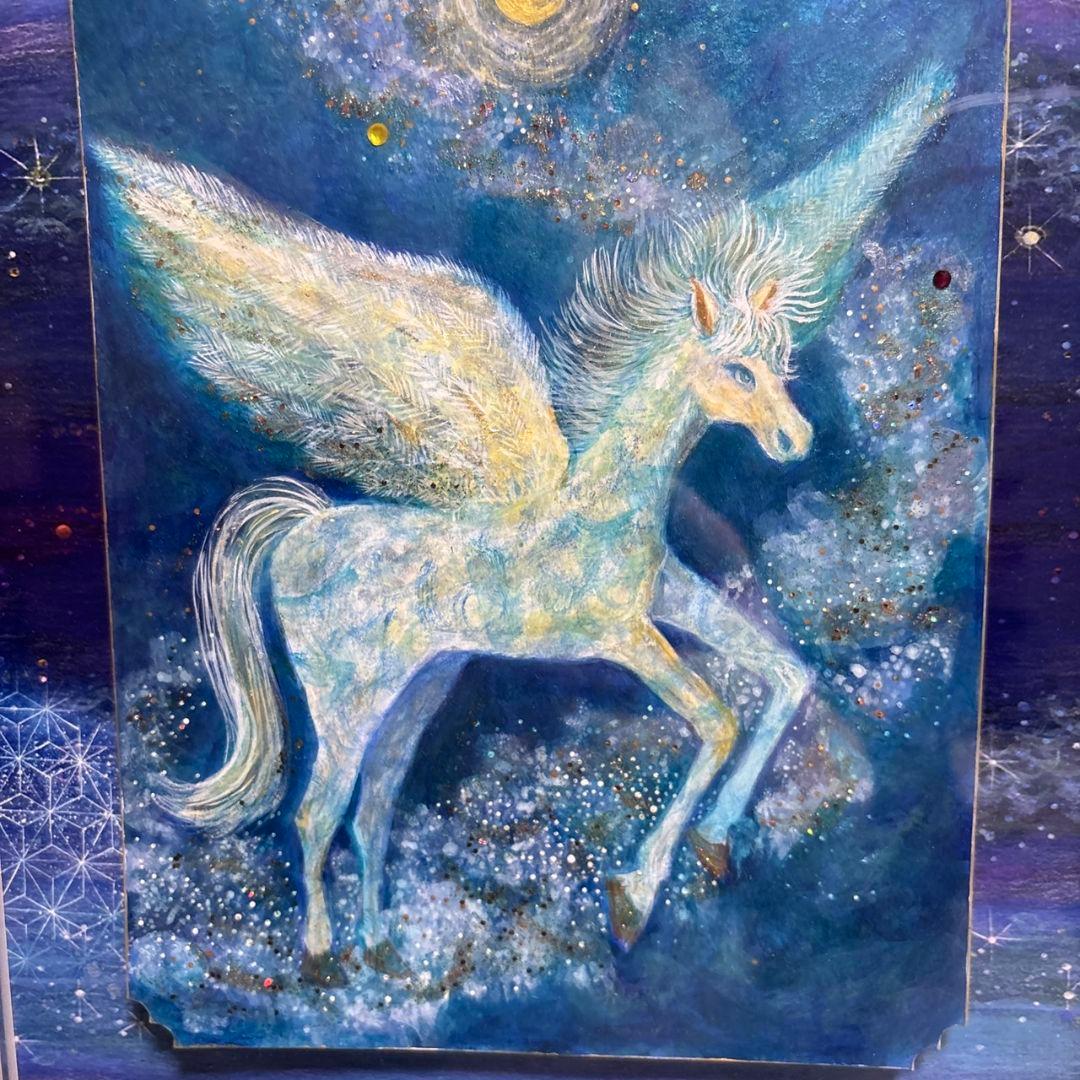 かわぐちゆうこ　額装　宇宙描吾子