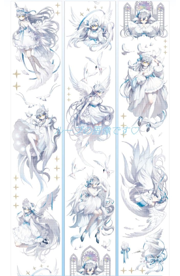 J434＃青鸟之语(镭射银)遇光切り売り海外人物マステ女の子