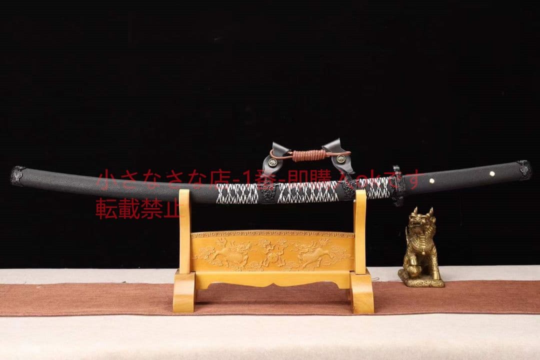 【武士太刀一黒水】 古兵器 武具 刀装具 日本刀 模造刀 居合刀