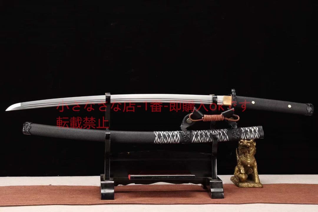 【武士太刀一黒水】 古兵器 武具 刀装具 日本刀 模造刀 居合刀