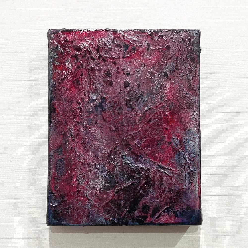 内野隆文　抽象画　絵画　F0号　アート作品　現代美術　キャンバス　真作