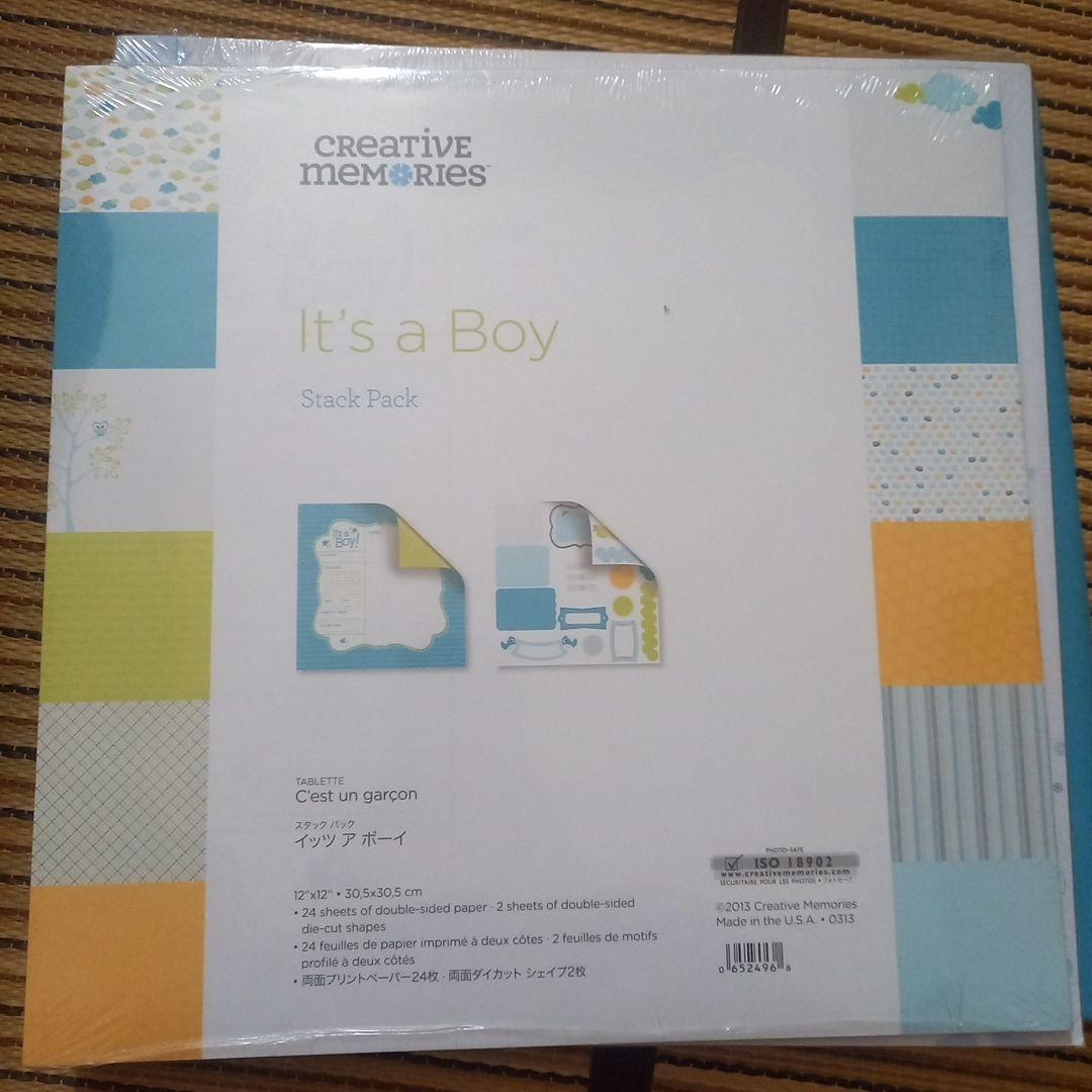 クリエイティブメモリーズ It's a Boy アルバムカバー&F2F台紙セット
