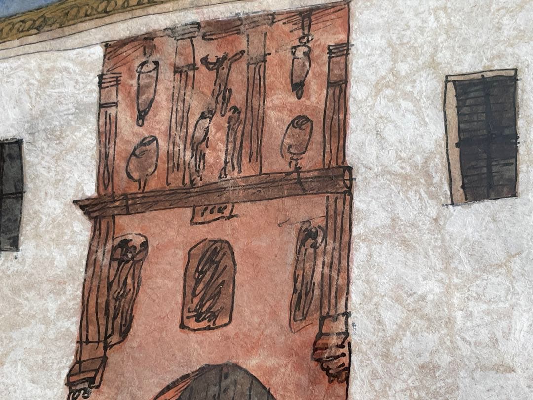 画家　児山重芳　Ermita de la Veracruz スペイン　絵画　額入