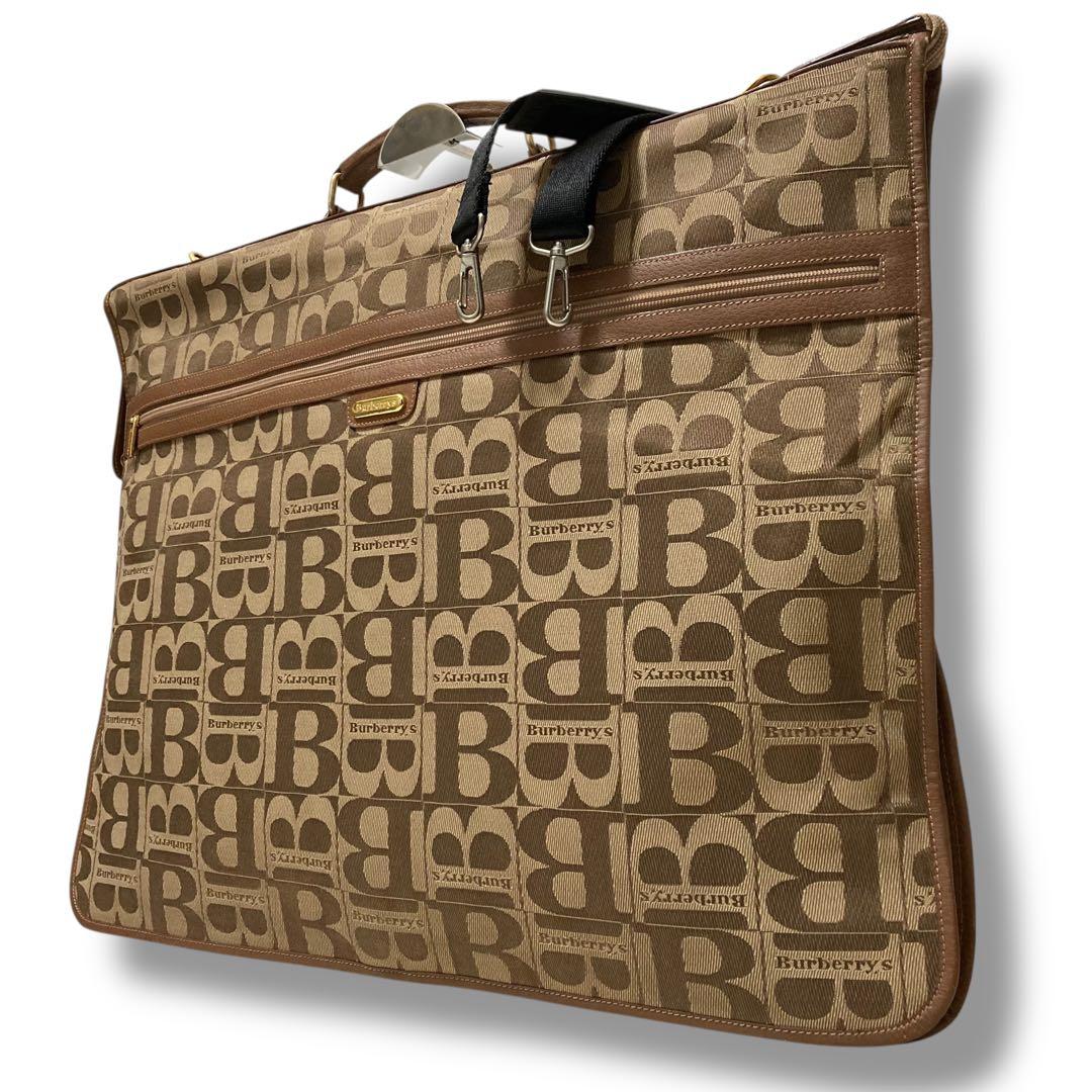 【極美品】激レア　バーバリー　ガーメントバッグ　スーツケース　ロゴ柄　入手困難品