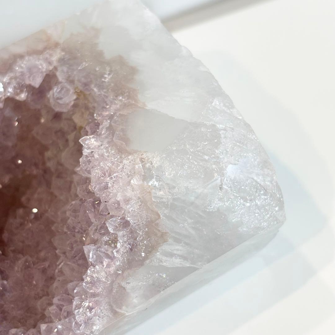 非常にレア！ アメジストジオード瑪瑙 大きいサイズ 673g ジオード