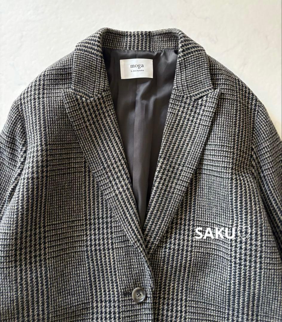 ゆうこりん❣️定価7万 MOGA グレンチェックジャケットコート サイズ2