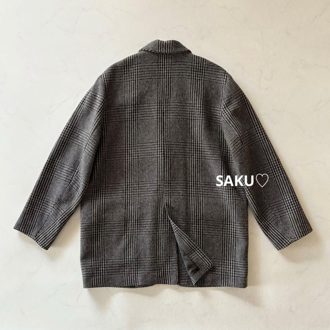 ゆうこりん❣️定価7万 MOGA グレンチェックジャケットコート サイズ2