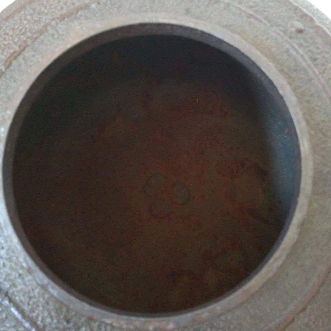 茶釜 釜師 人間国宝 高橋敬典 造 萬代屋釜 釜環付き 共箱 栞 茶道具 美品