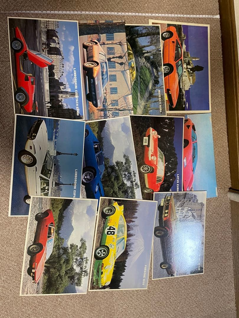 スーパーカー　カード　大判　昭和　11枚セット　ランボルギーニ　ポルシェ