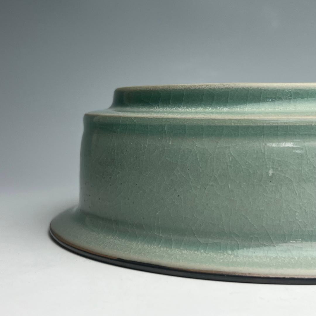 龍泉窯 青磁折沿洗 唐物 中国古玩 中国美術 A953