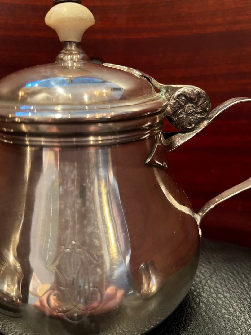 ピュイフォルカ　純銀製　ティーポット　3点セット　アンティーク