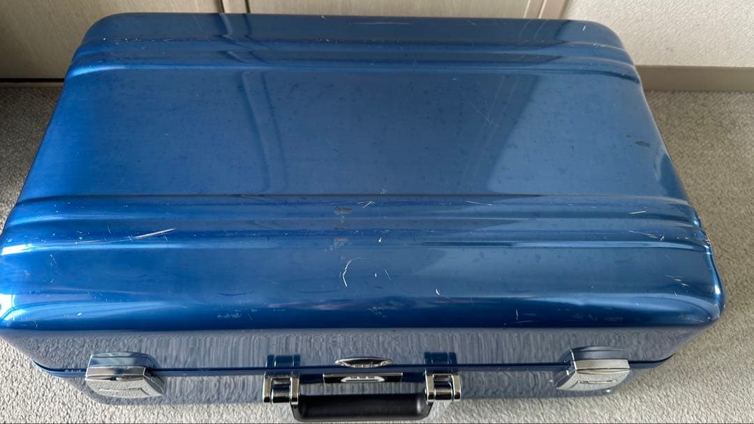 USA製 ゼロハリバートン アルミ キャリーケース ZR21 2輪 艶ありブルー