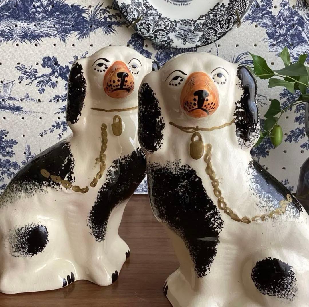 英国ヴィンテージ ♤ スタッフォードシャードッグ 22cm