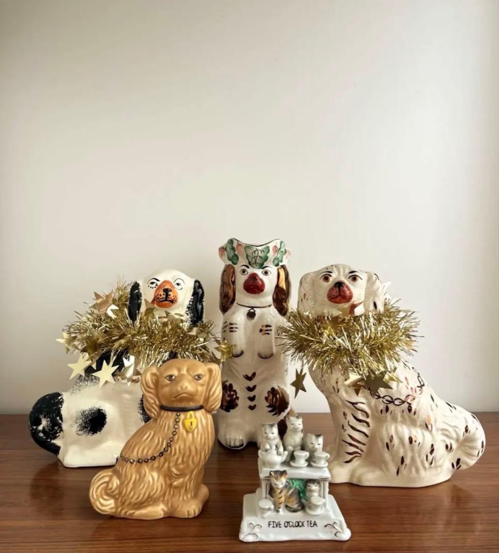 英国ヴィンテージ ♤ スタッフォードシャードッグ 22cm