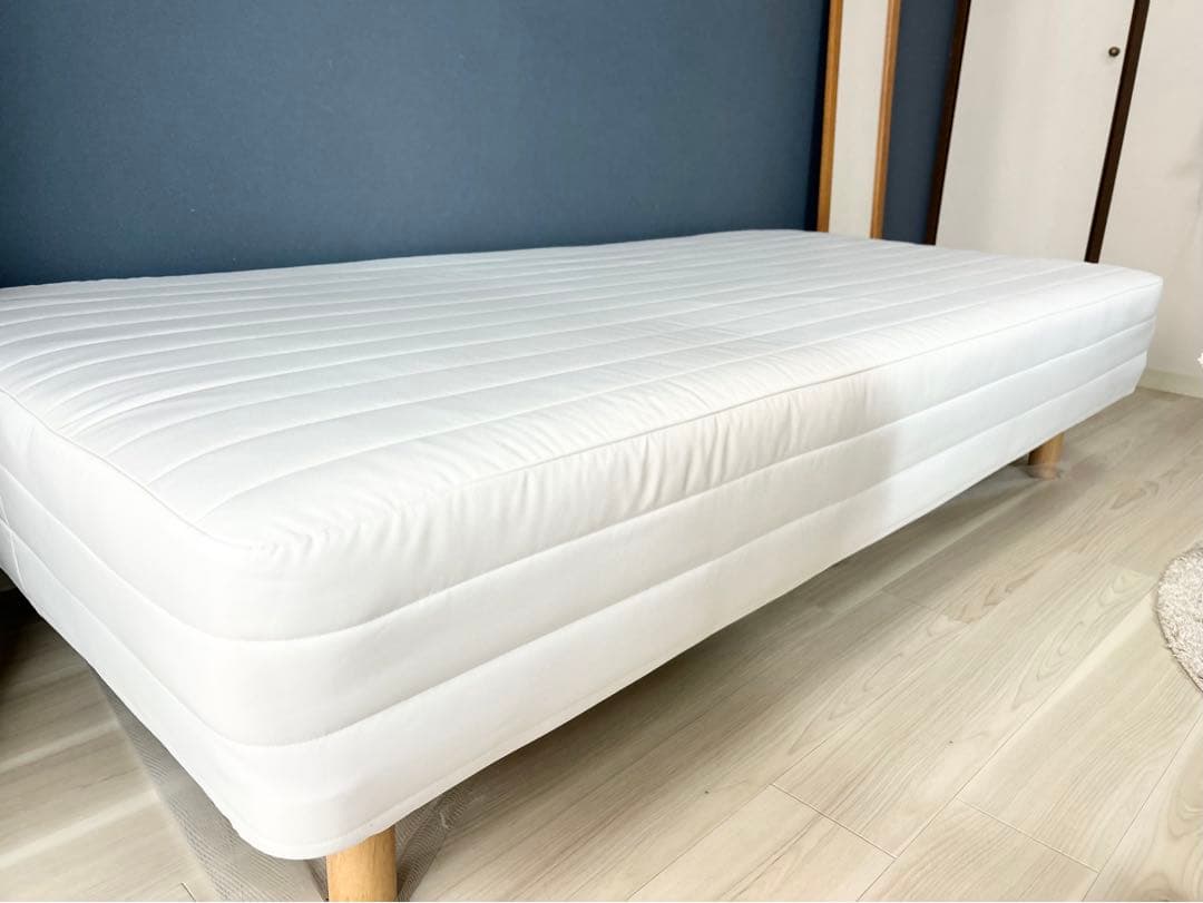 美品　脚付きマットレス　シングル　無印良品　ポケットコイル　洗えるカバー