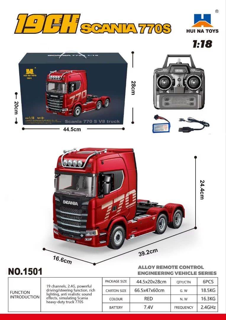 大幅値下げラジコン1/18Sスカニア770sトレーラーヘッド、トレーラーセット