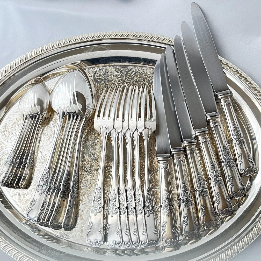 【仏蘭西】 Louis XV ディナーセット 24本【シルバープレート】