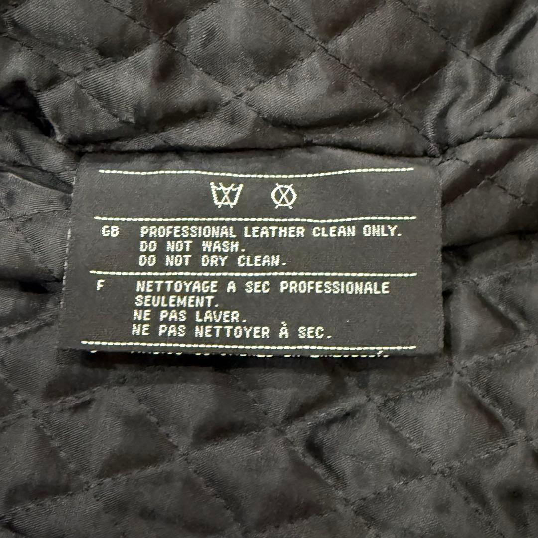 ハーレーダビッドソン　シングルライダースジャケット　S　ファイヤーパターン　刺繍