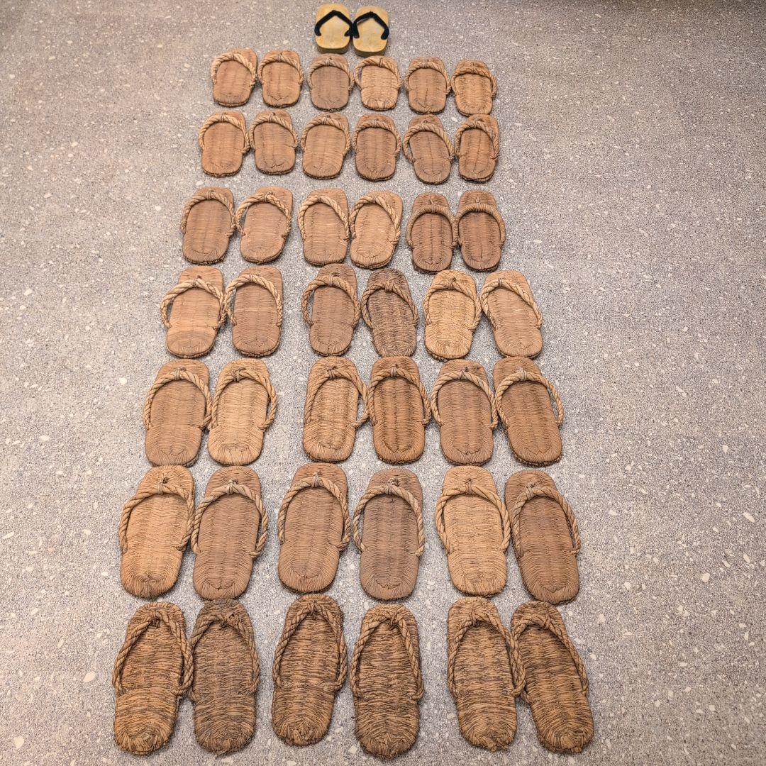 茶道具　露地用　ぞうり・雪駄　二十二足