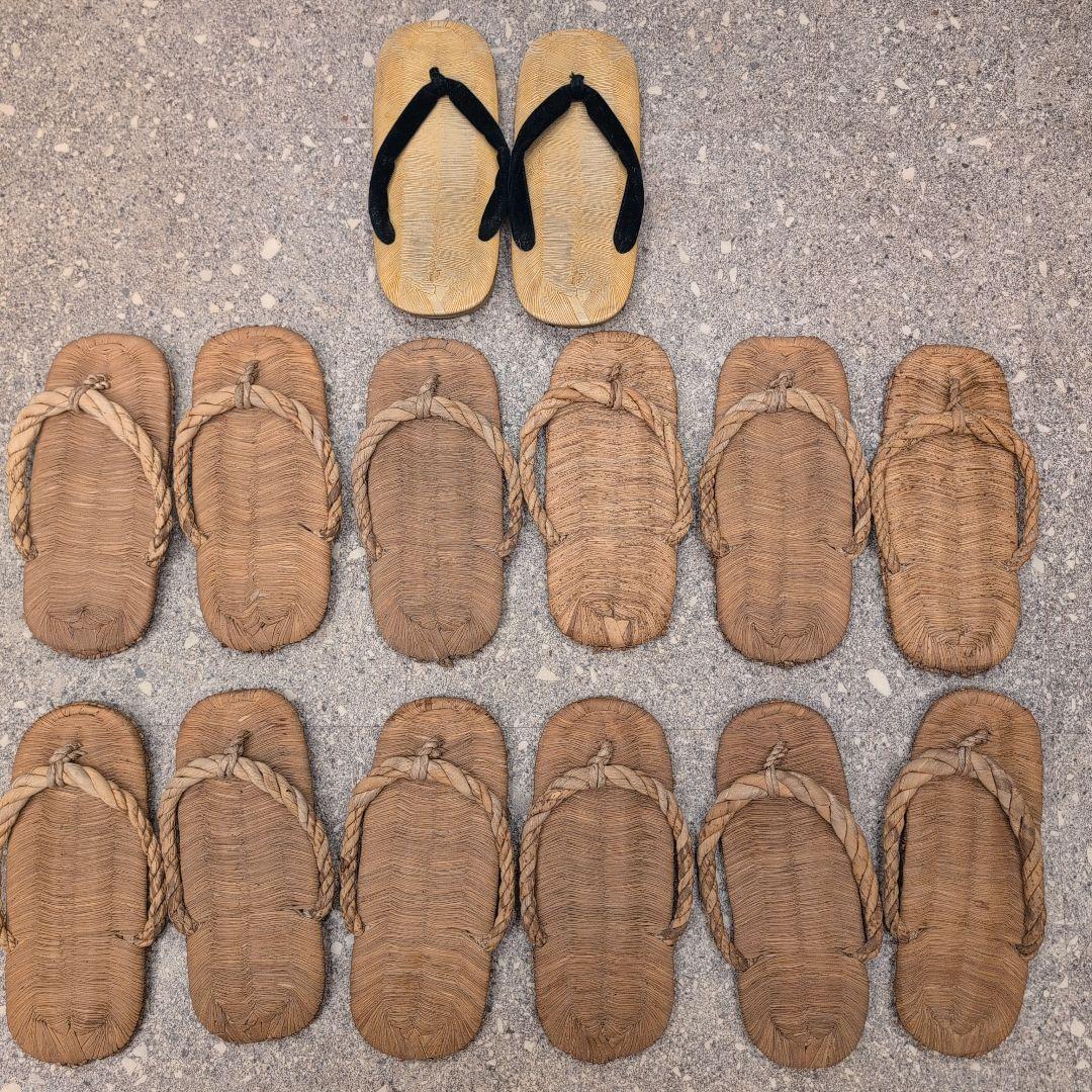 茶道具　露地用　ぞうり・雪駄　二十二足