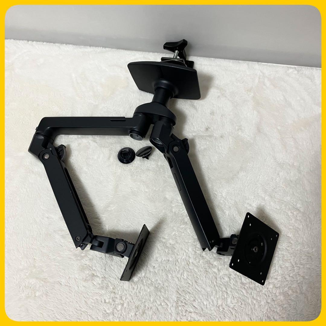 エルゴトロン デスク デュアル モニターアーム 横型 2画面 27インチ 黒