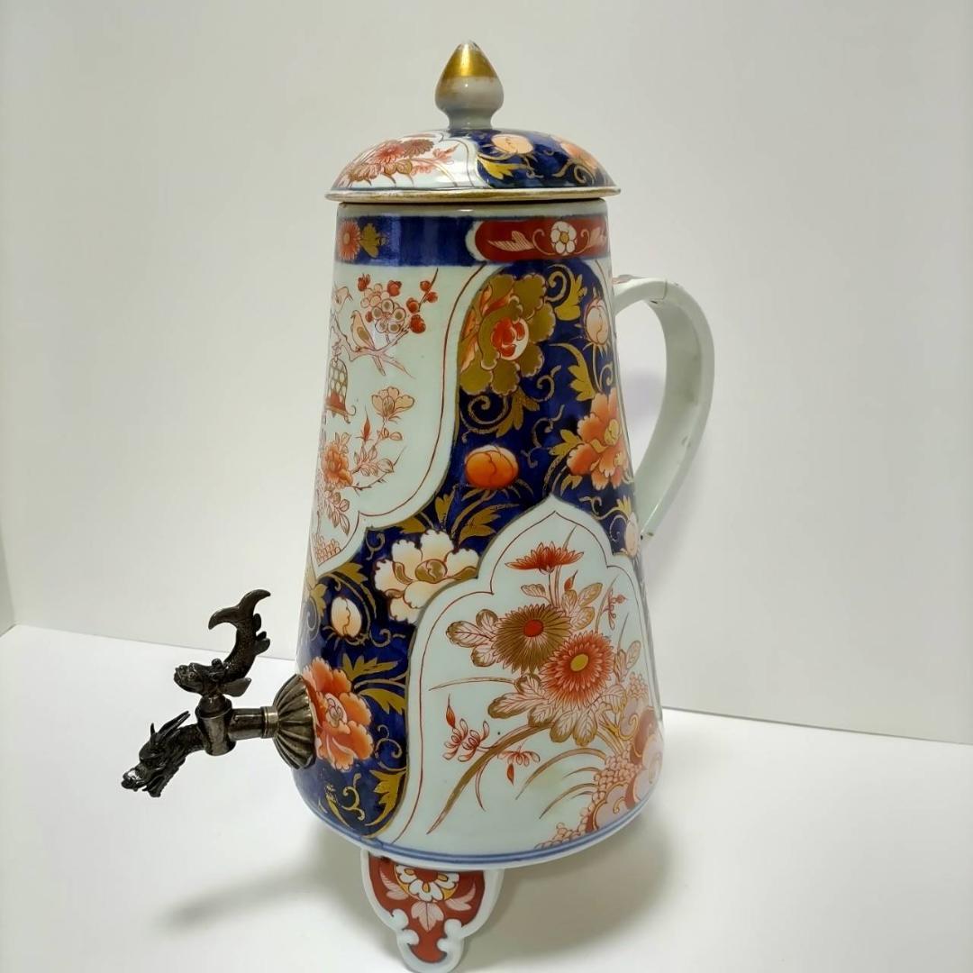 古伊万里 色絵菊花文ワインポット １７世紀 柿右衛門様式