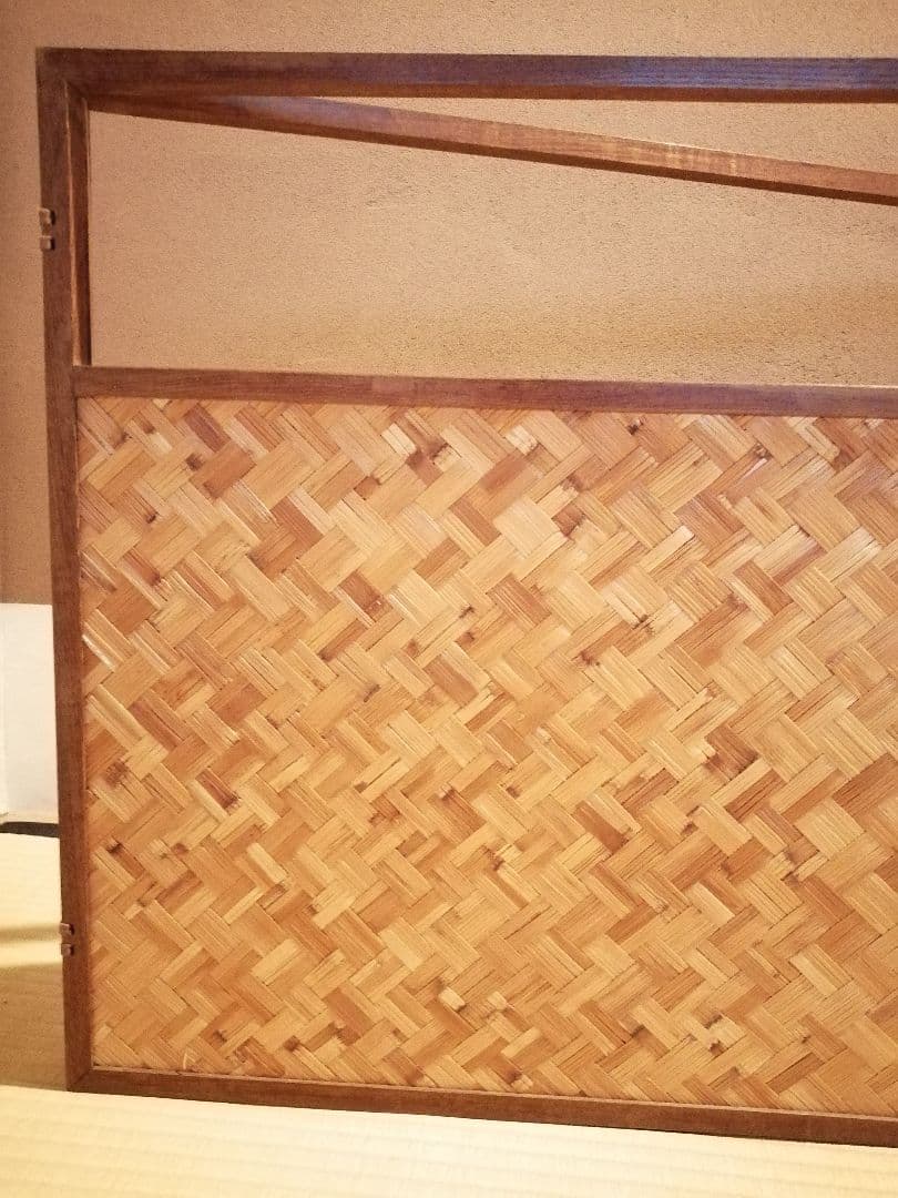 【茶道具】鳳凰紋網代風炉先屏風　風炉先220