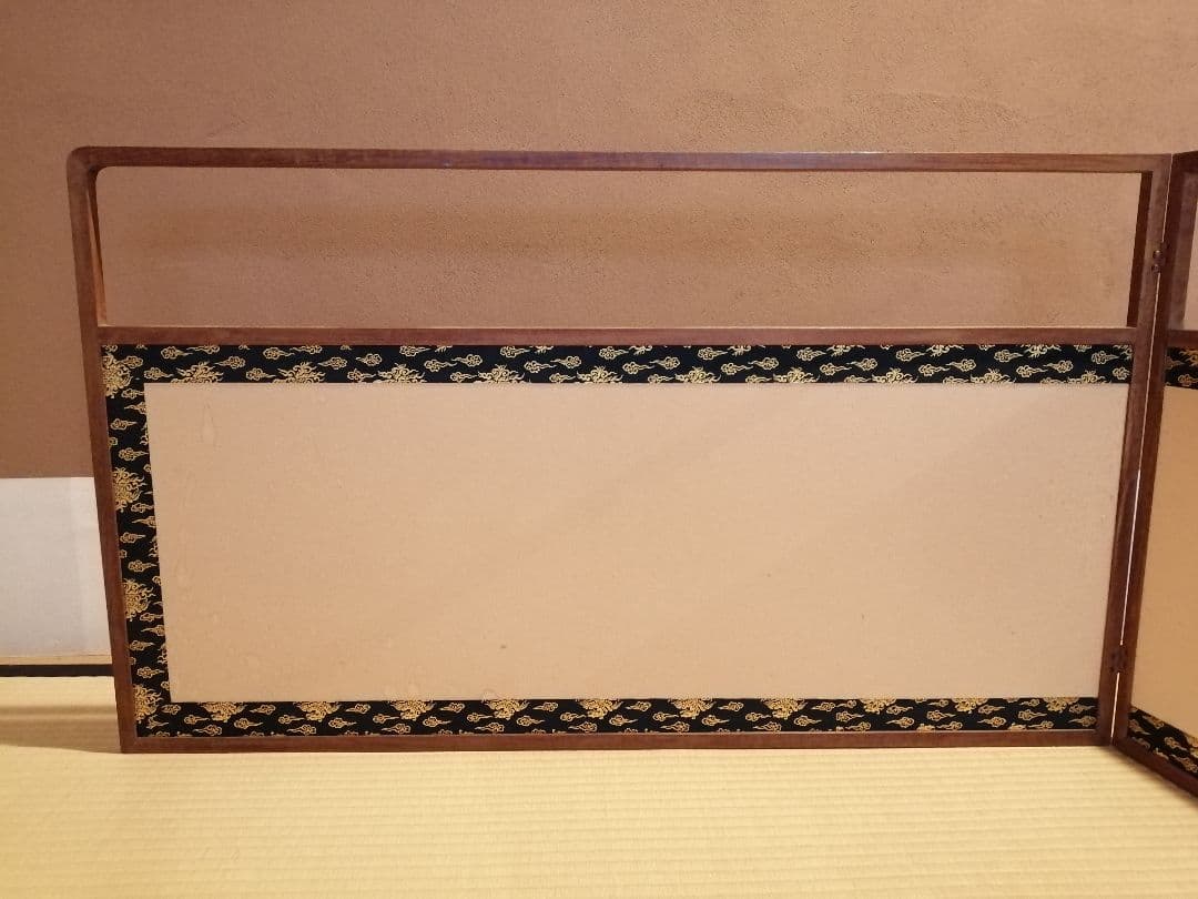 【茶道具】鳳凰紋網代風炉先屏風　風炉先220