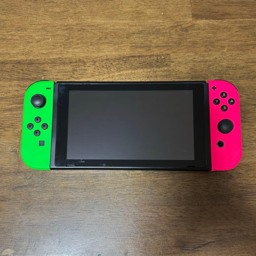 Nintendo Switch本体 +ジョイコン グリーン/ピンク SDカード付
