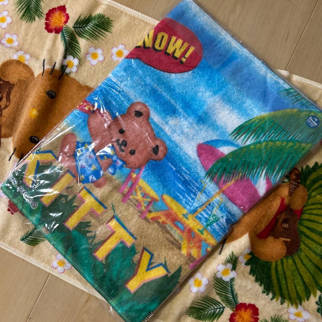 キティ ダニエル 日焼け　ハワイ　ハイビスカス ウクレレ　タオル