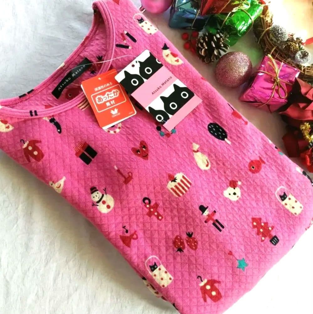 マタノアツコルームウェア　ワンピース　あったか素材　Ｍピンク　ワコール新品