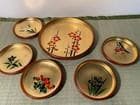 金蒔絵 漆器 丸皿 5客揃