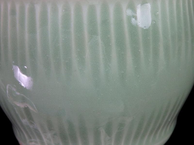 三田青磁　幾何学紋　草紋の図　火入れ　D876AS-Bks