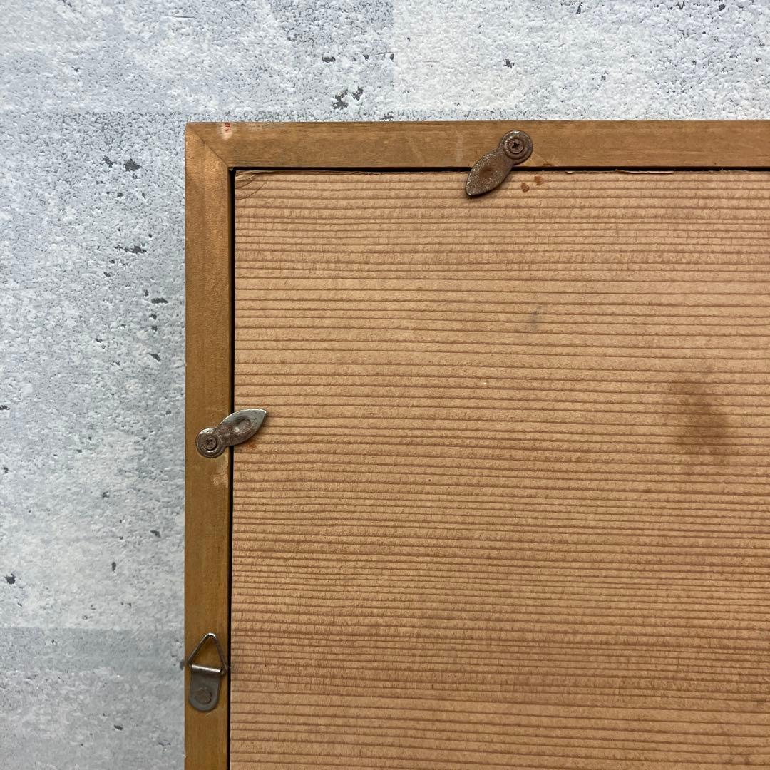 昭和レトロ 鳥 宝石画 貴石画 ストーンアート 絵画 美術 芸術 額縁 額装