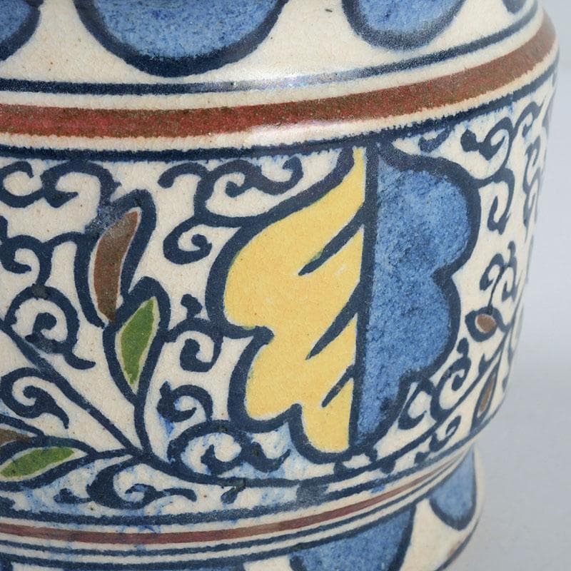 茶道具　膳所焼　陽炎園造　淡海ぜぜ　和蘭陀蔦文　火入　共箱　V　9416