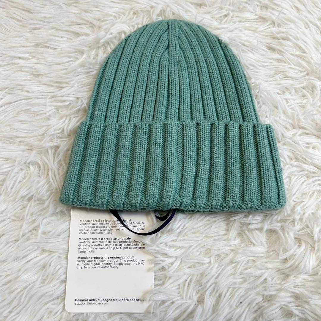 新品未使用 MONCLER モンクレール ニット帽 ロゴワッペン ビーニー
