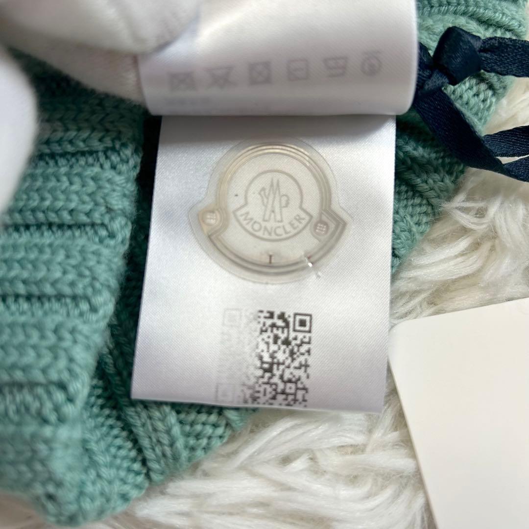 新品未使用 MONCLER モンクレール ニット帽 ロゴワッペン ビーニー