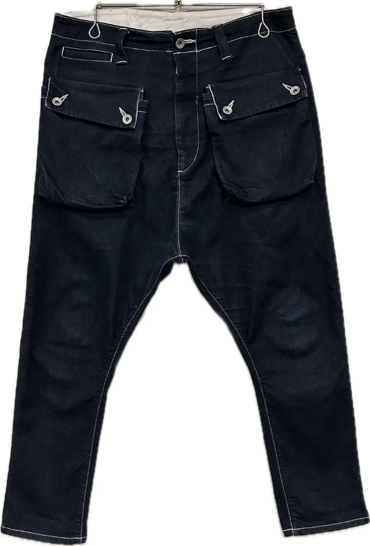 ＊ネイタルデザイン LotG55 フラップ サルエル デニムパンツ W32