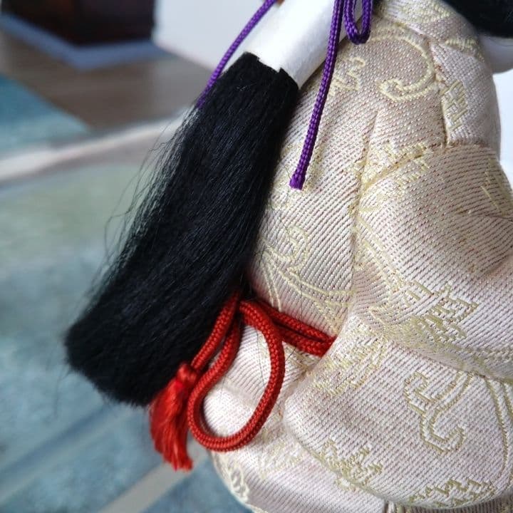 木目込み人形「三味線・女性」籠村美術織物作製⭐︎伝統工芸品