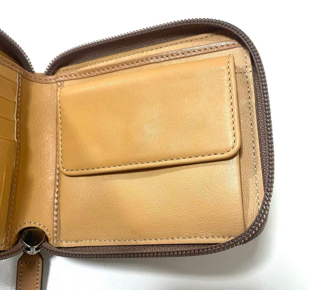 【超美品】Dior ディオール　二つ折り財布　トロッター柄　ブラウン 袋付き