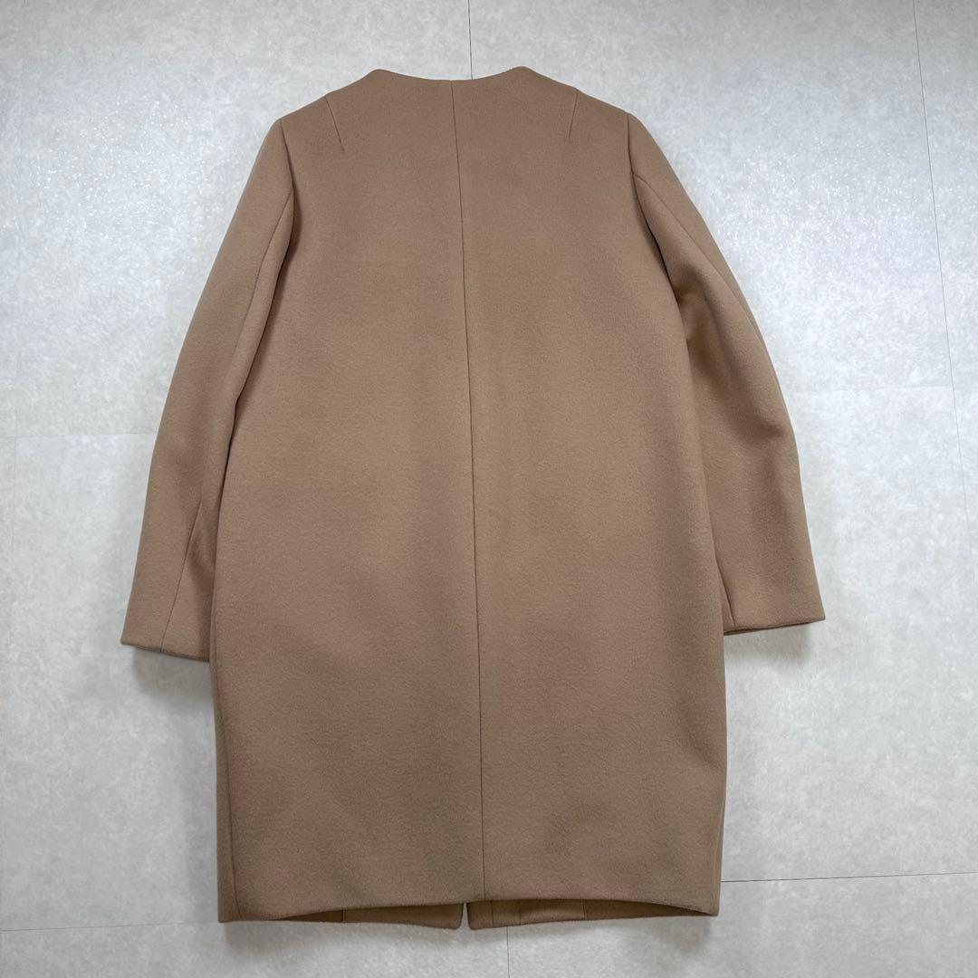 Deuxieme Classe ノーカラーコート キャメル サイズ38