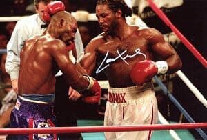ボクシング　レノックス・ルイス　証明書付き　直筆サイン入りフォト