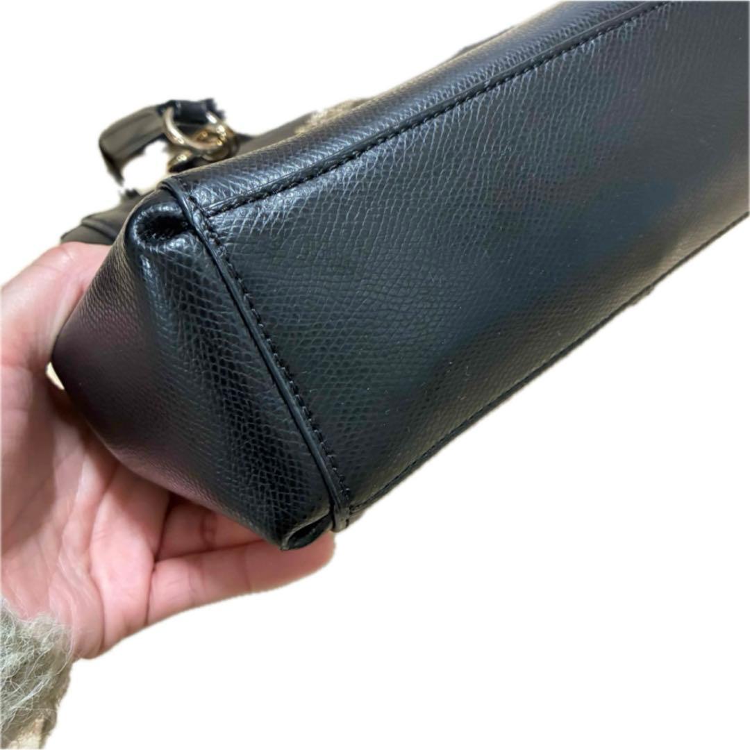 COACH（コーチ）2WAYハンドバッグ ショルダーバッグ 斜掛け レザー 黒