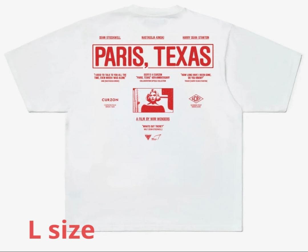 パリ テキサス SCRT Lサイズ Tシャツ ホワイト