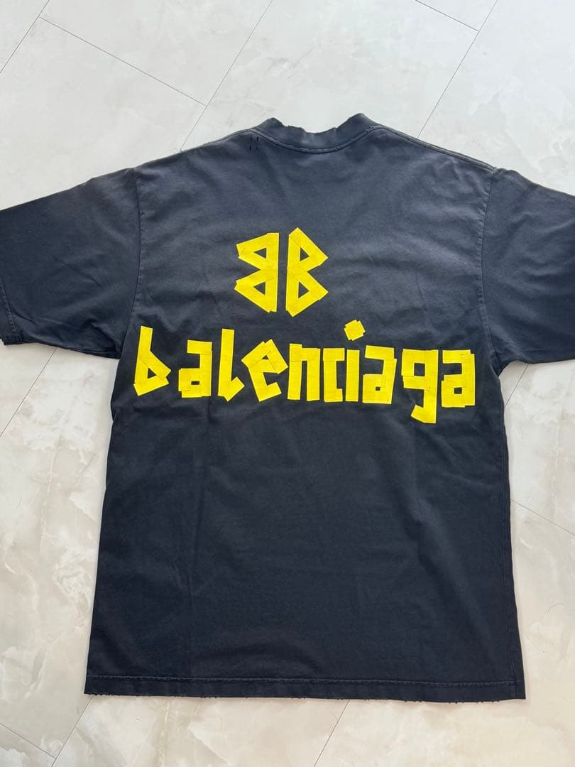 BALENCIAGAシャツ ミディアムフィット ブラック ヴィンテージジャージー